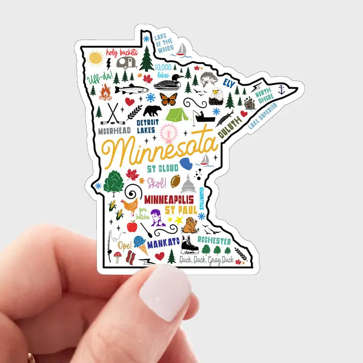 Minnesota Map Sticker