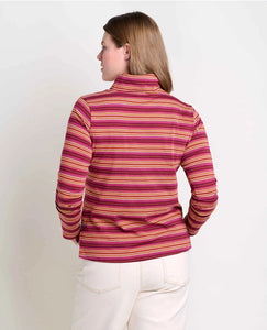 Maisey Long Sleeve T-Neck - Violet Stripe