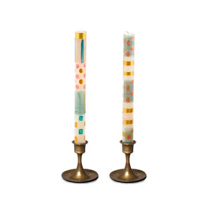 Hand Painted Taper Candles from South Africa (Set of 2 - Various Styles)