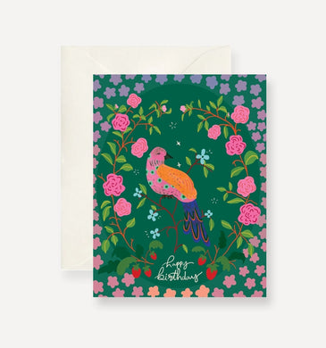 Happy Birthday Bird Greeting Card