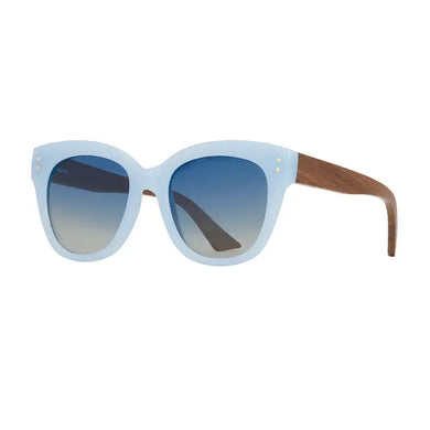Cora - Milky Blue / Walnut Wood / Gradient Brown Sunglasses