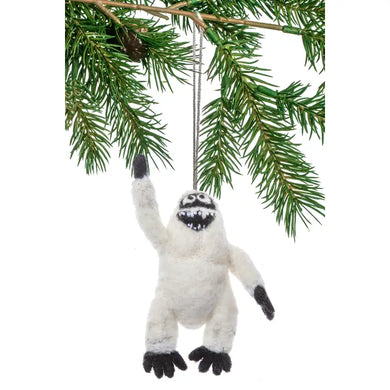 Abominable Snowman Fair Trade Felt Ornament
