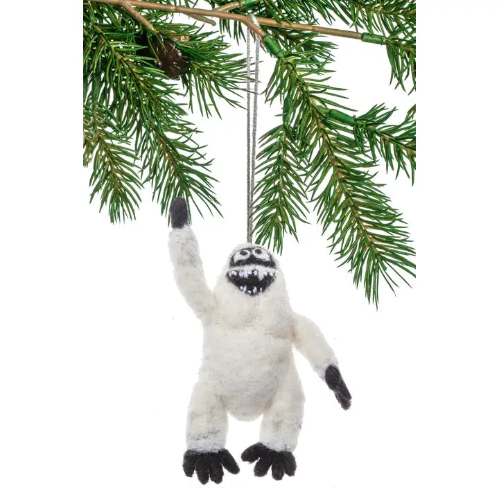 Abominable Snowman Fair Trade Felt Ornament