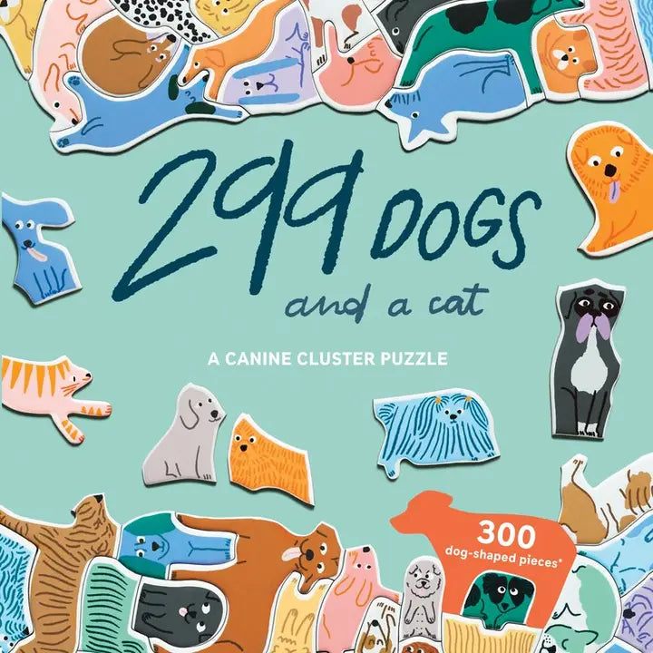 299 Dogs (and A Cat) 300 Piece Cluster Puzzle