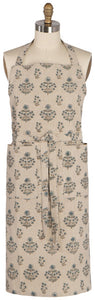 Salvia Chambray Block Print Apron