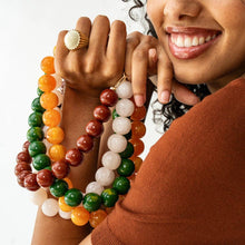 Isabella Enamel Adjustable Size Cocktail Ring - Ivory