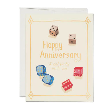 Lucky Dice Anniversary Greeting Card