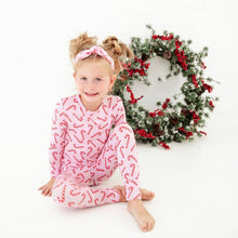 Candy Cane Lane Christmas Bamboo Two Piece Pajamas Set