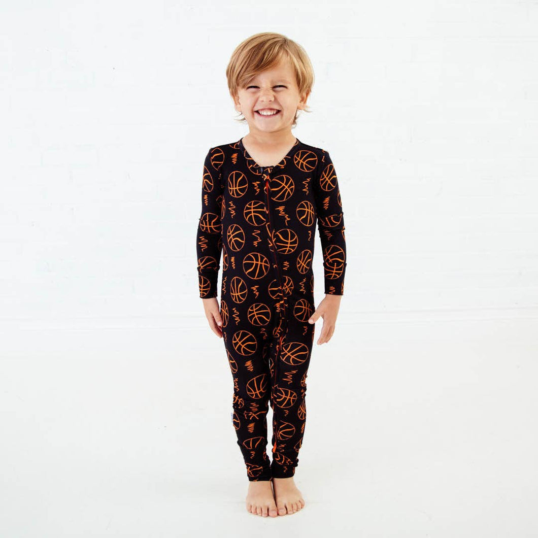 Hoop Dreams Basketball 🏀 Bamboo Convertible Footie Pajamas (Copy)