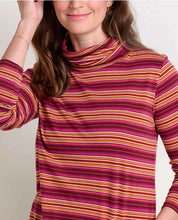 Maisey Long Sleeve T-Neck - Violet Stripe