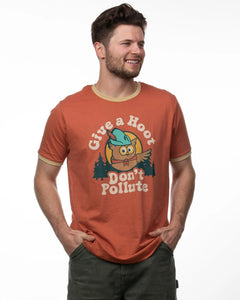 Give A Hoot Ringer Tee - Spice