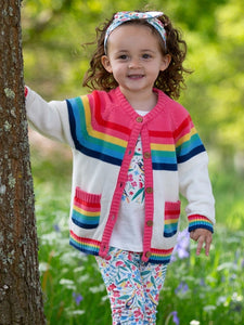 Organic Cotton Rainbow Cardigan