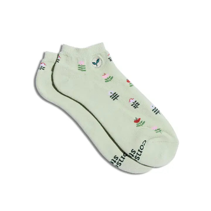 Ankle Socks That Plant Trees (Green Tulips)