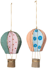 Paper Mache Hot Air Balloon Ornaments