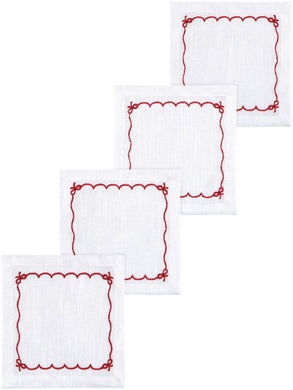 Bowtique Cloth Cocktail Napkins (Set of 4)