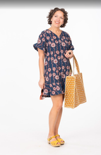 Mustard & Floral Tapestry Block Print Tote