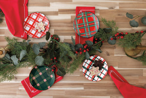 Holiday Plaid Appetizer Plate (Multiple Styles)