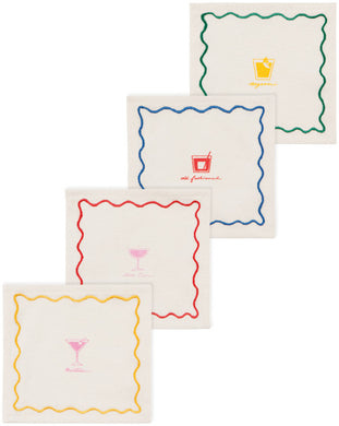 Happy Hour Cocktail Napkins (Set of 4)