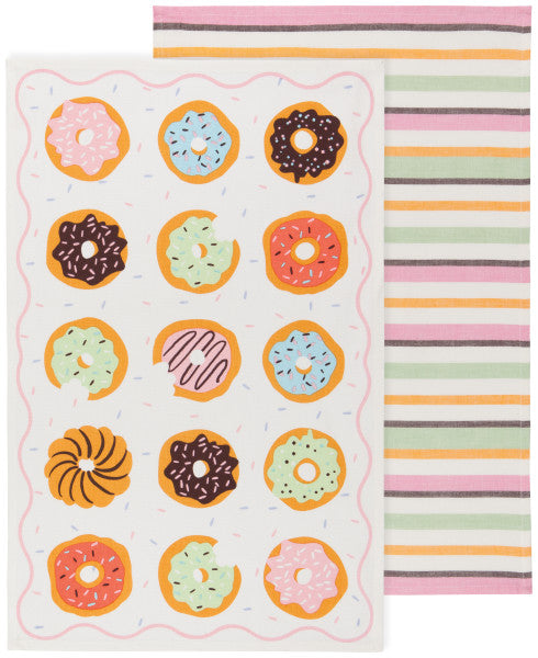 Donuts Cotton Dishtowels (Set of 2)