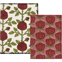 Briar Rose Block Print Cotton Cover Notebooks (Set of 2)