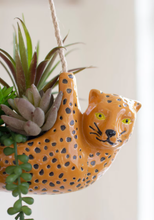 Ceramic Cheetah Hanging Planter