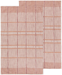 Finley Traditional Check Pattern Tea Towels/Dishtowels (Set of 2 - Multiple Color Options)