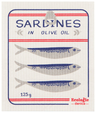 Sardines Swedish Dishcloth