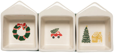 Glitzmas Christmas Dipping Dish With Tray Set