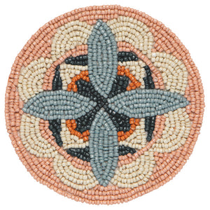 Hand-Beaded Formation Disco Coasters (Set of 4)