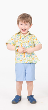 Safari Sketch– Boys’ Cotton Shirt with Coconut Buttons