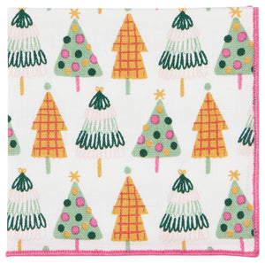 Glitzmas Trees Cloth Cocktail Napkins (Set of 4)