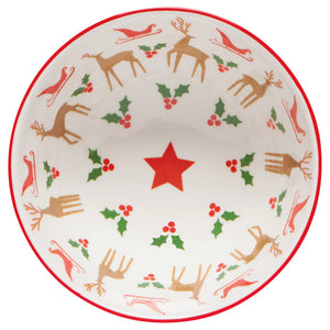 Santa's Reindeer Stamped Snack Size Bowl