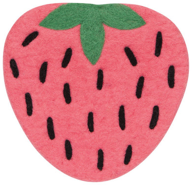 Strawberry Felt Wool Trivet