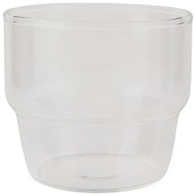 Clear Stacked Water Tumblers (Set of 2, Multiple Sizes)