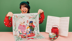 Woodland Carolers Mug and Dishtowel Set