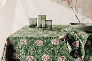 Hand Block-Printed Tablecloths (Various Styles)