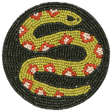 Hand-Beaded Snakes Coasters (Set of 4)