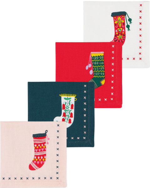 Winter Woolens Cloth Cocktail Napkins (Set of 4)