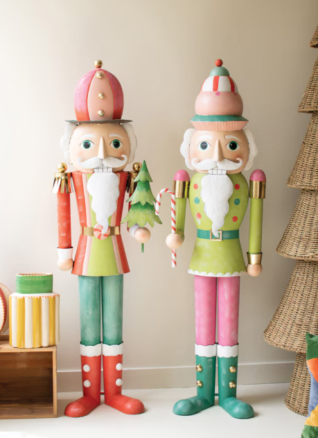 Life-Size Painted Metal Nutcrackers