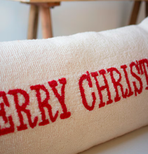 Merry Christmas Hand Hooked Pillow