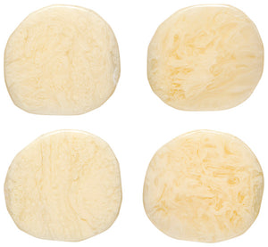 Ivory Resin Coasters (Set of 4)