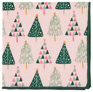 Glitzmas Trees Cloth Cocktail Napkins (Set of 4)