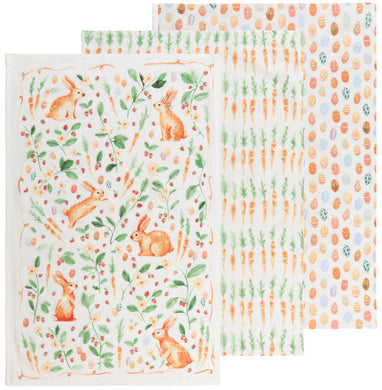 Easter Meadow Baker's Floursack Tea Towels (Set of 3)