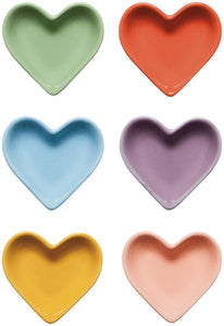 Rainbow Heart Shaped Dip or Pinch Bowls (Multiple Colors)