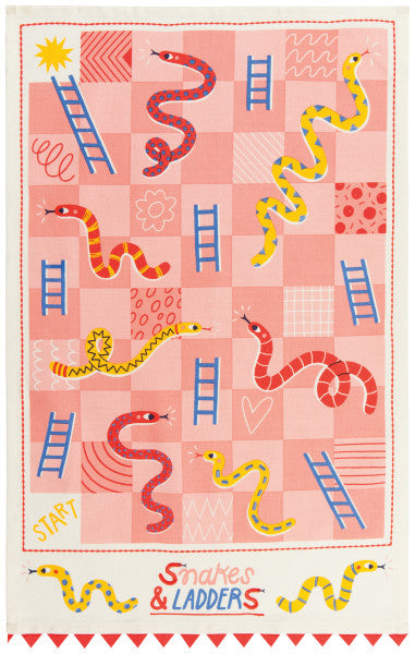 Snakes and Ladders Dishtowel