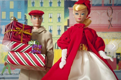 Christmas shopping Barbie Print