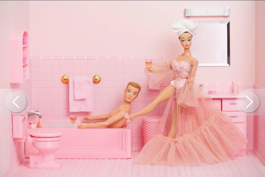 Bubble Bath Date Barbie Print