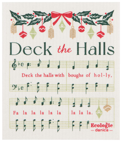 Christmas Carols Swedish Dishcloth