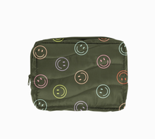 Green Smiley Puffy Bag