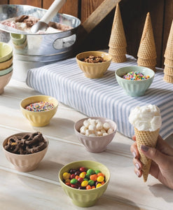 Flora Ice Cream Sundae Bar Dip/Pinch Bowls (Multiple Colors)